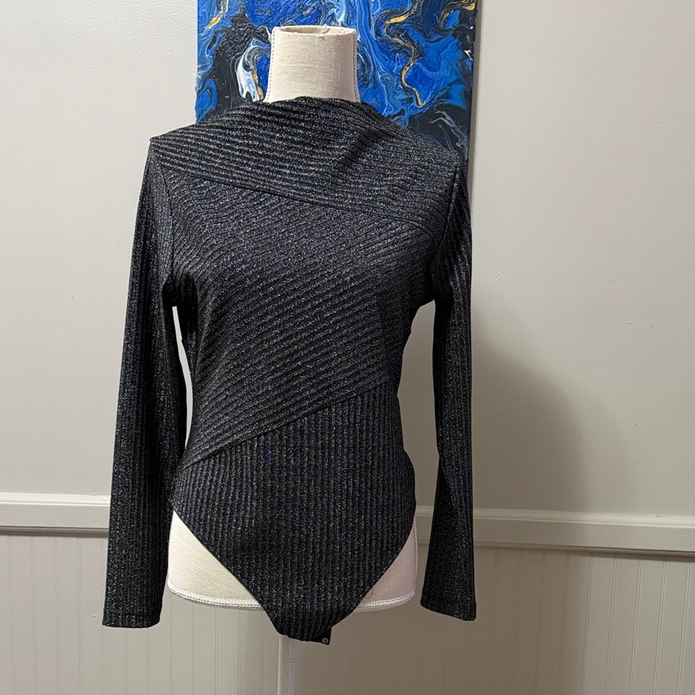 All Saints Black Long Sleeve Bodysuit - Picture 3 of 10